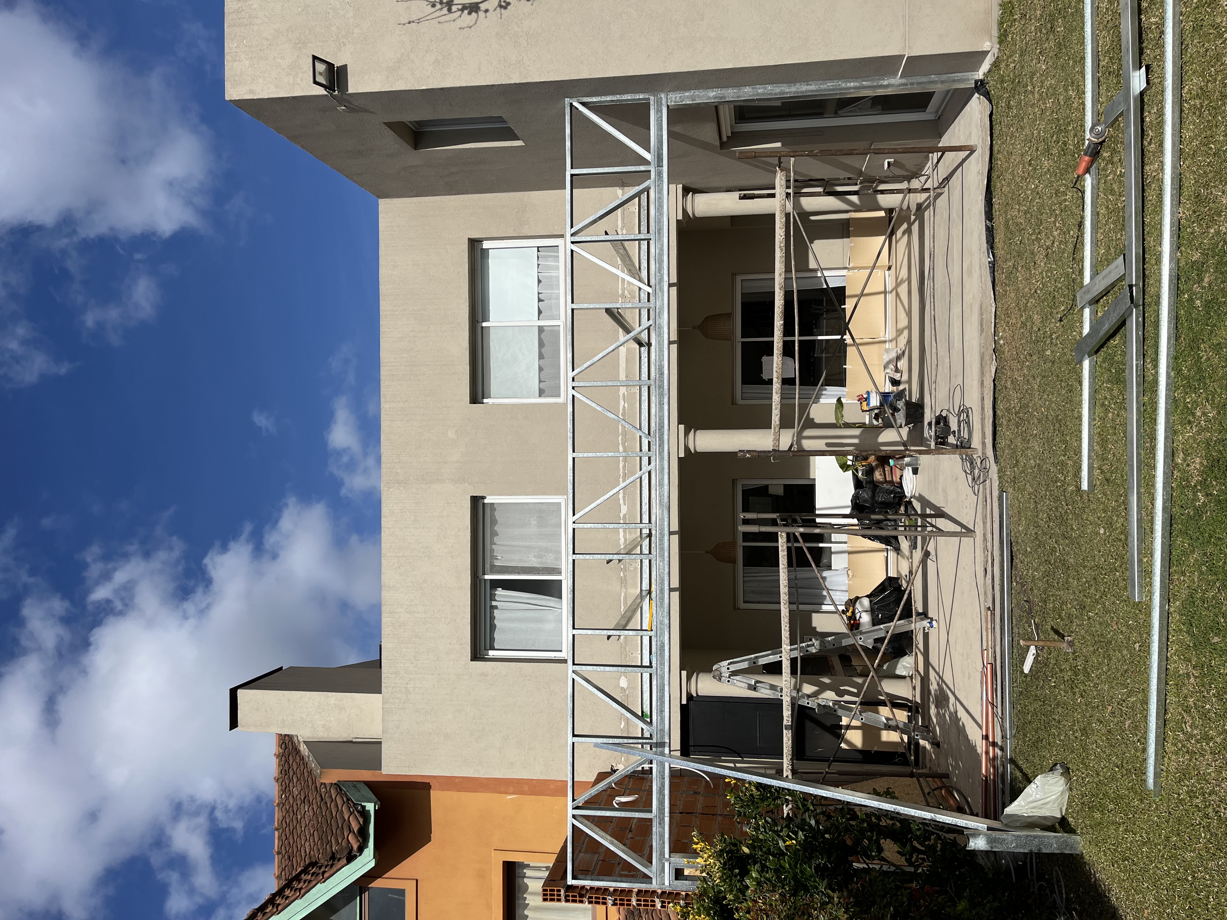 Pérgola y espacio para la familia
