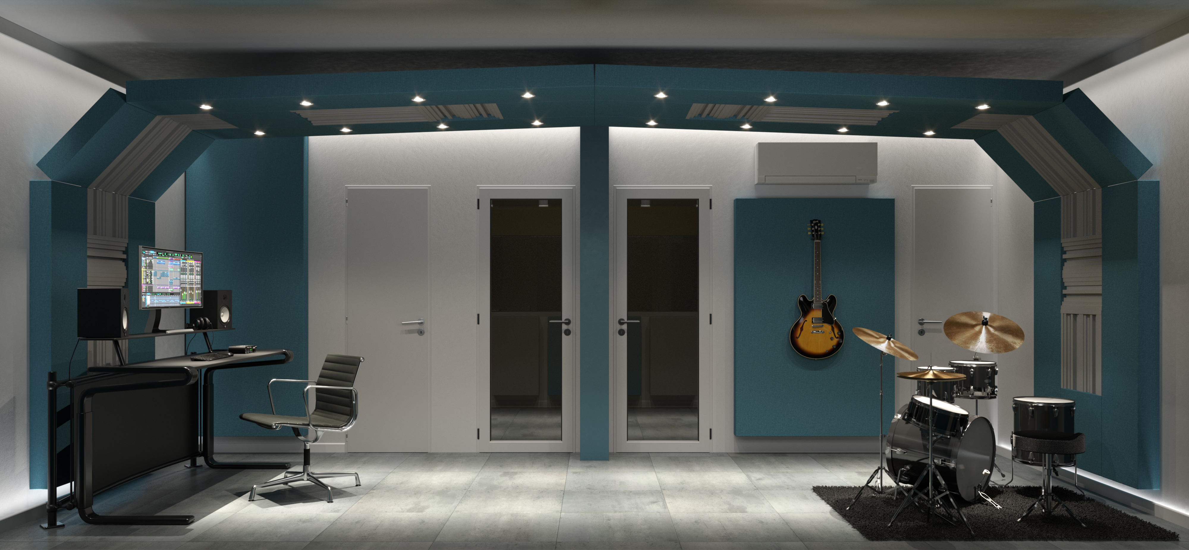 Reforma de Baño en Suite y Sala de Ensayo - Vista 1